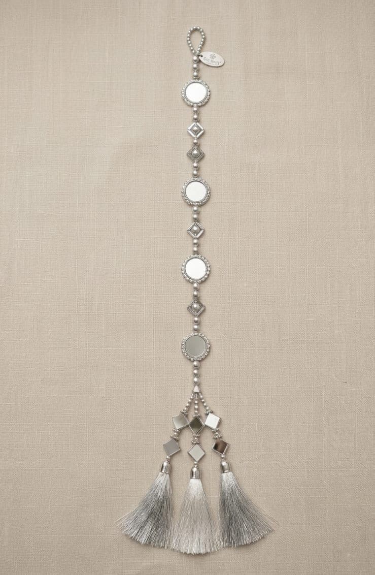 Designer Silver Mirror Work Punjabi Paranda for Women & Girls