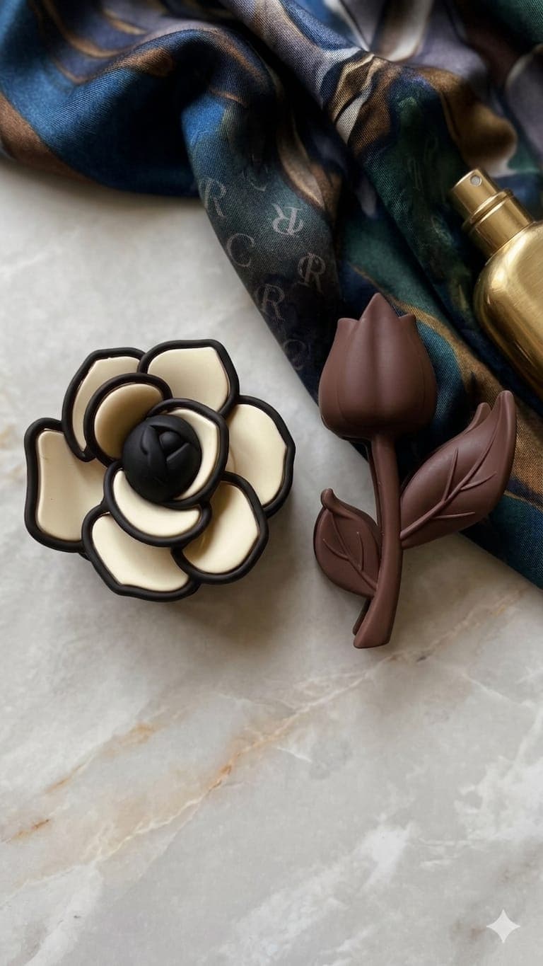 Korean Floral Hair Claw Clip Combo for Women & Girls